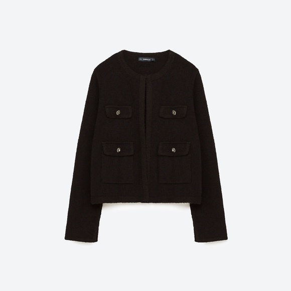 zara knit blazer